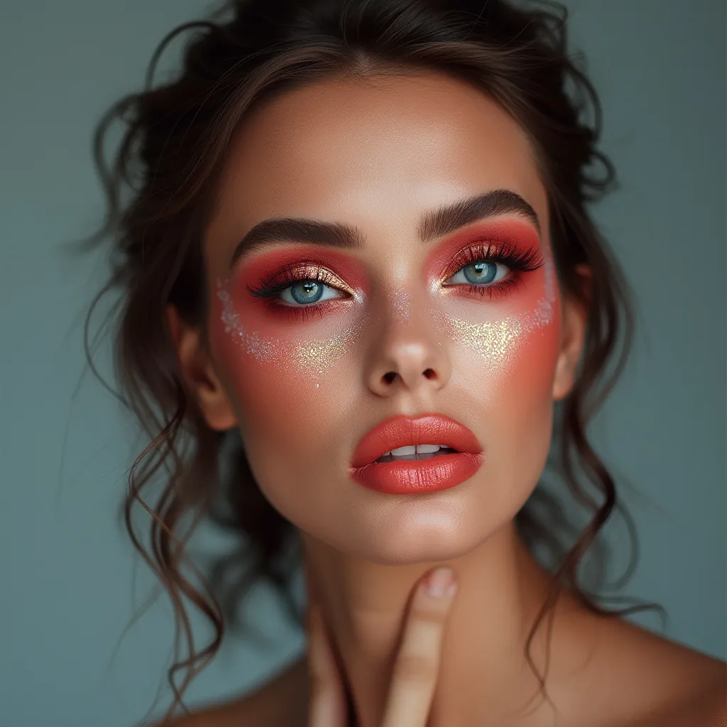 Maquillaje vibrante ojos